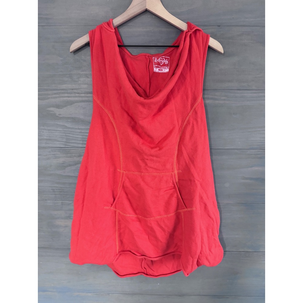 Vintage Intimately Free People Dress Swim Cover Terry Size Medium Orange Y2K‎